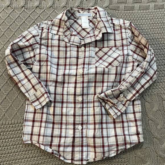 Janie and Jack Button Down ~ 3 - Picture 1 of 6
